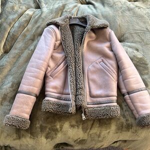 Shearling Lined Jacket in Taupe